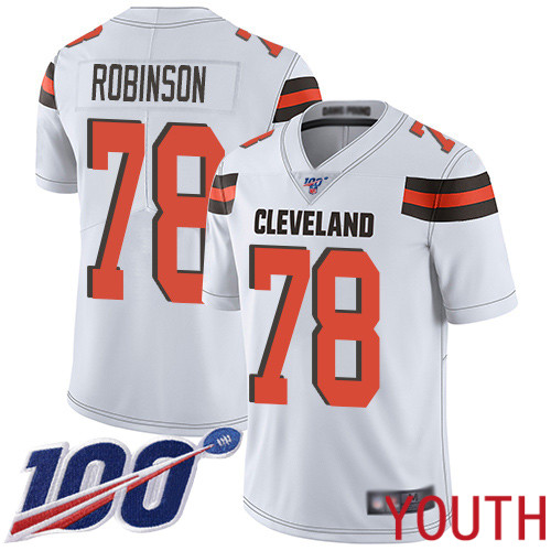 Cleveland Browns Greg Robinson Youth White Limited Jersey 78 NFL Football Road 100th Season Vapor Untouchable